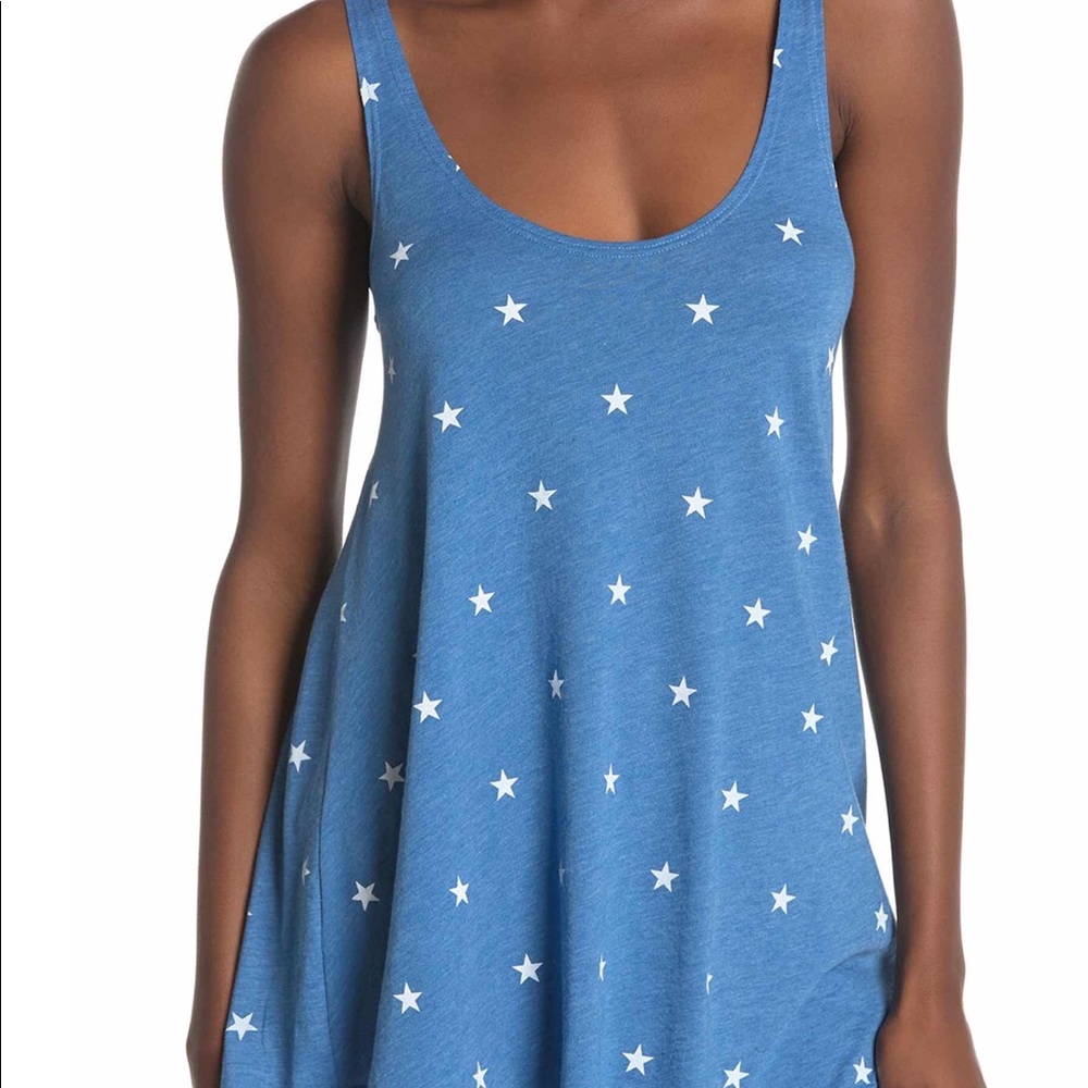 Wildfox Scoop Neck Star Print Tank Top